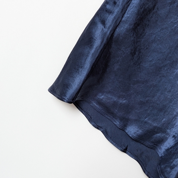 BABATON Satin Slip Midi Skirt Blue 00 Aritzia - Picture 13 of 16